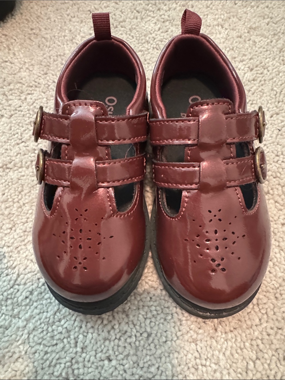 Toddler Mary Jane Shoes in Burgundy - 7